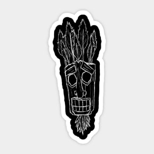 Ooga Booga White Outline Sticker